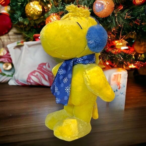 Peanuts Other - Peanuts Woodstock Snowflake Scarf Headphones Standing Plush 19”